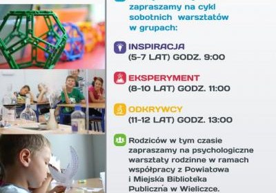 Warsztaty interaktywne dla dzieci, psychologiczne dla rodziców!