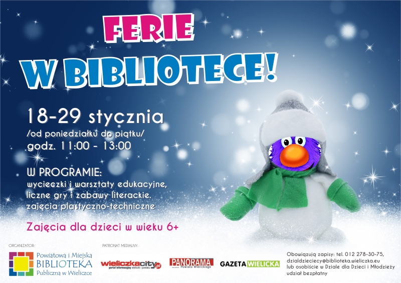Ferie dla dzieci w bibliotece – liczne atrakcje, ciekawe zajęcia, miła atmosfera!