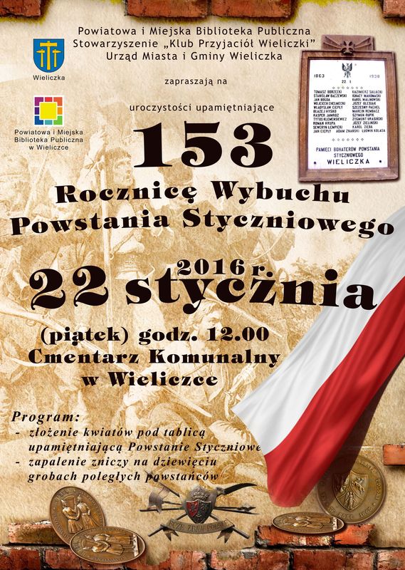 153 rocznica Powstania Styczniowego w Wieliczce (1863-2016)