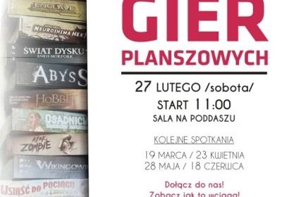Dzień Gier Planszowych w lutym – zapraszamy!