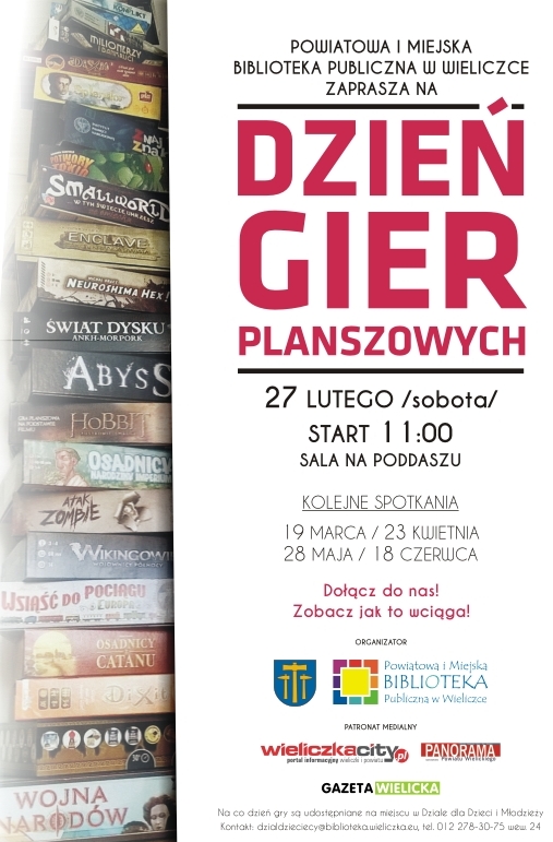Dzień Gier Planszowych w lutym – zapraszamy!