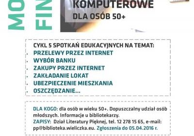 Warsztaty komputerowe „Moje finanse” dla seniorów - brak wolnych miejsc