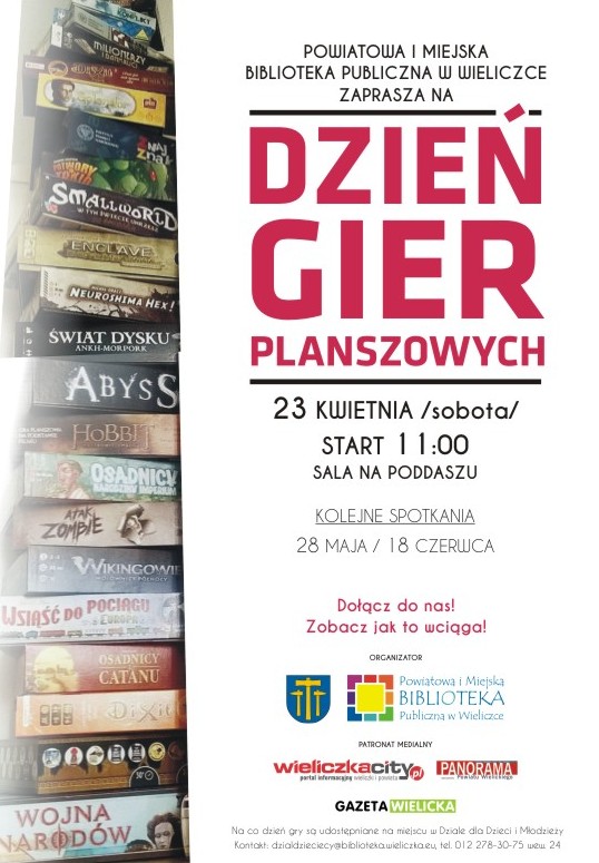 Dzień gier planszowych – zapraszamy!