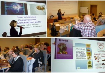 O neurodydaktyce i logodydaktyce w nowoczesnym procesie nauczania w Poniedziałkowym Klubie Seniora
