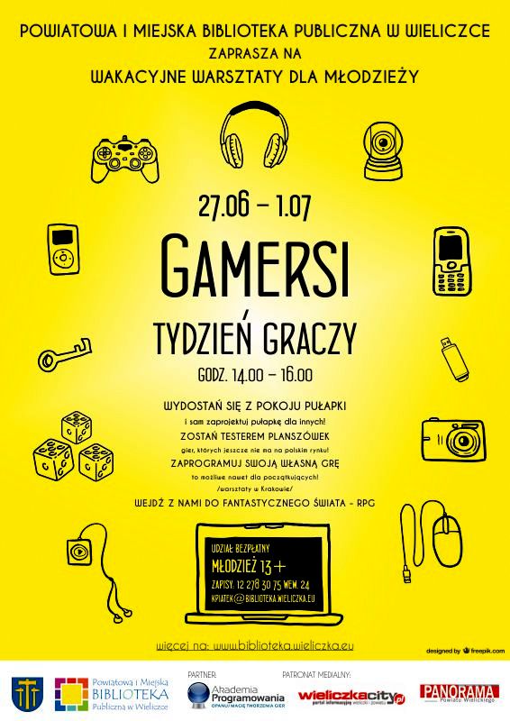 „Gamersi” - tydzień graczy - wakacje dla młodzieży!
