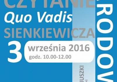 Narodowe Czytanie „Quo Vadis” Henryka Sienkiewicza