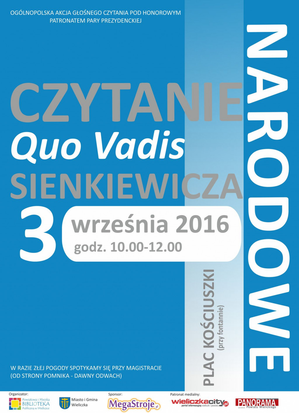 Narodowe Czytanie „Quo Vadis” Henryka Sienkiewicza