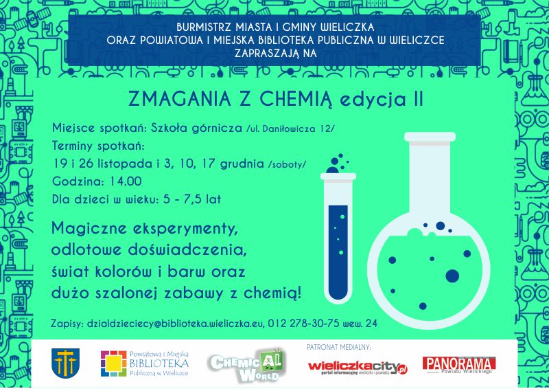 Warsztaty chemiczne II edycja. Zapraszamy!