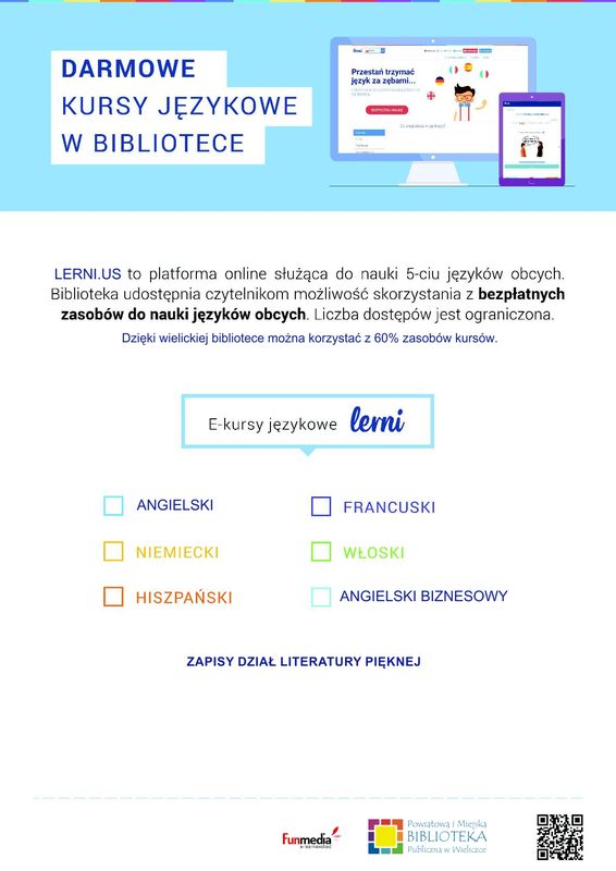 Obierz kurs na języki obce. Przyjdź do biblioteki!