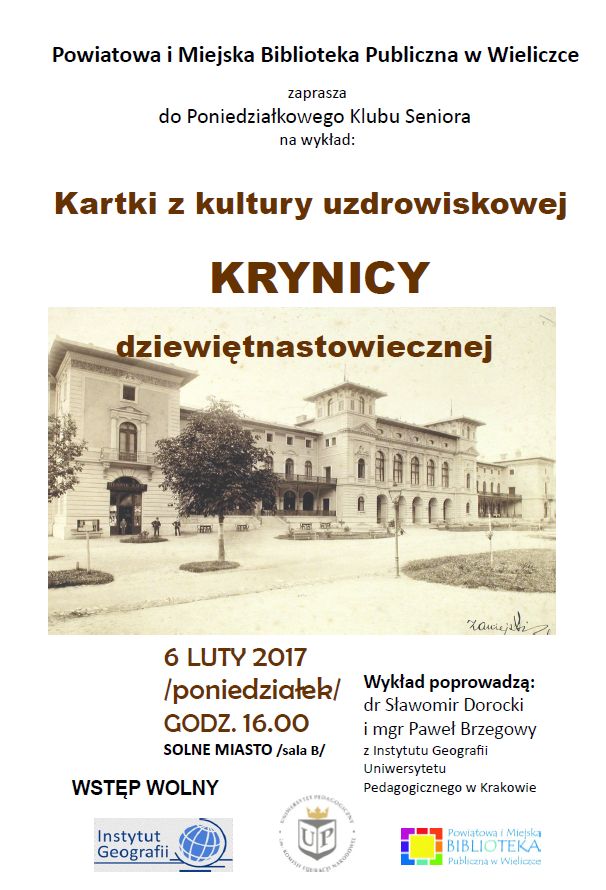 O dziewiętnastowiecznej Krynicy w Poniedziałkowym Klubie Seniora