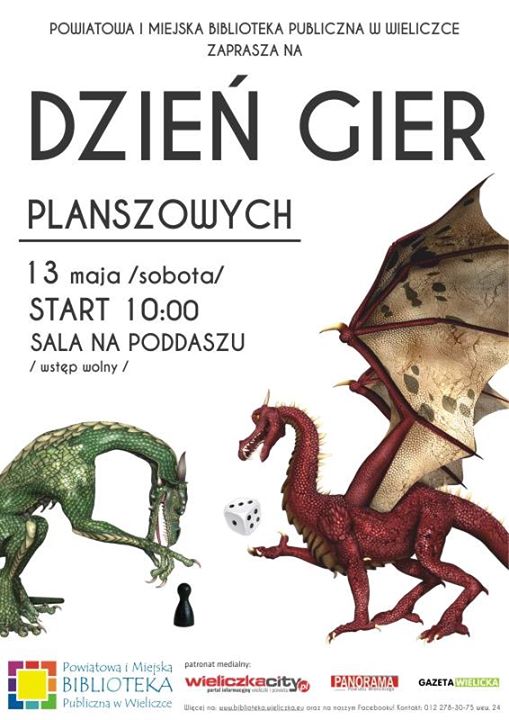 Dzień Gier Planszowych w wielickiej bibliotece.