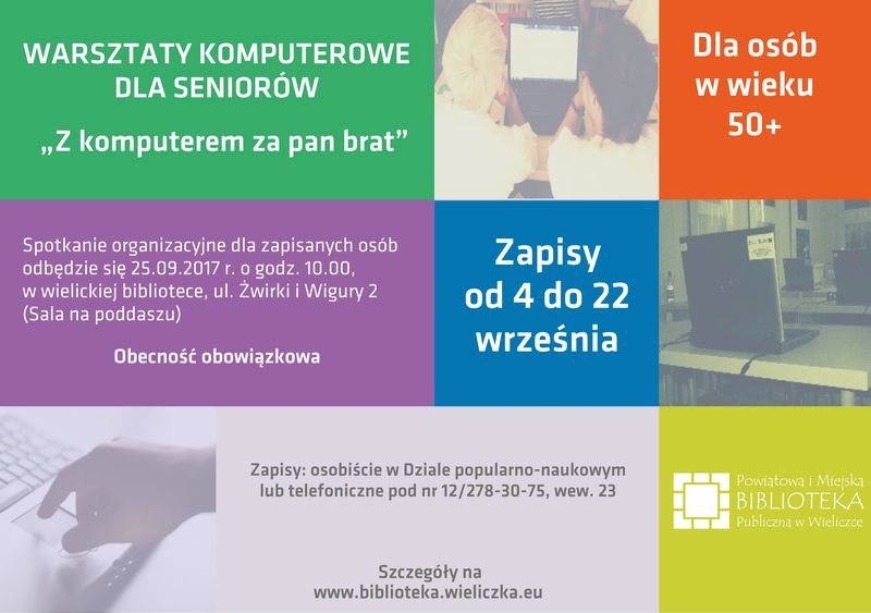 XVII edycja warsztatów komputerowych dla Seniorów – zapraszamy!