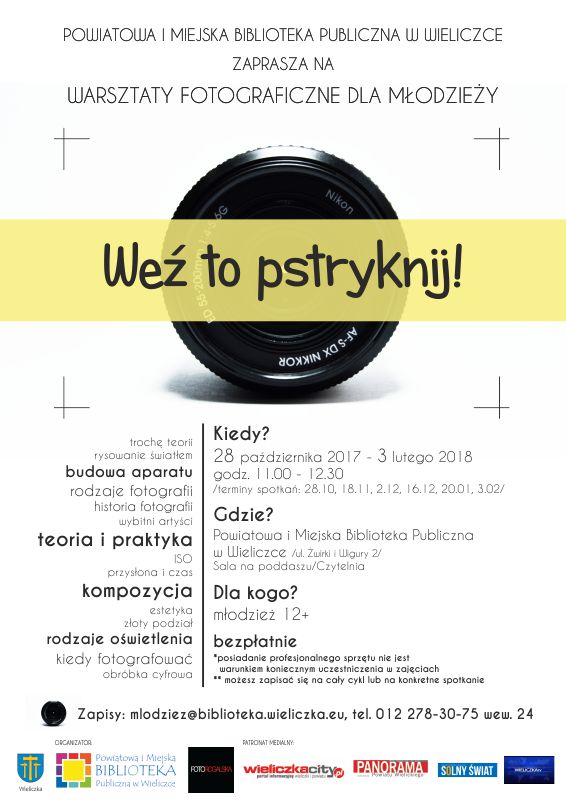 Weź to pstryknij! – zapisy na młodzieżowe warsztaty fotograficzne