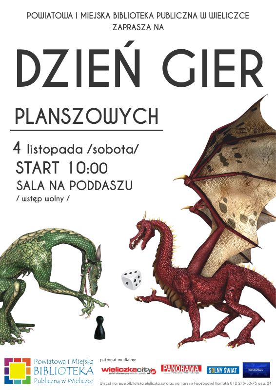 Dzień Gier Planszowych w wielickiej bibliotece