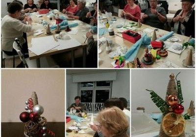 Bombki choinkowe i ozdoby stołu świątecznego na warsztatach rękodzielniczych