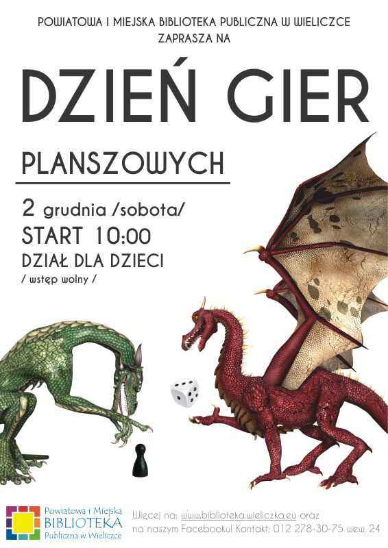 Dzień Gier Planszowych w wielickiej bibliotece