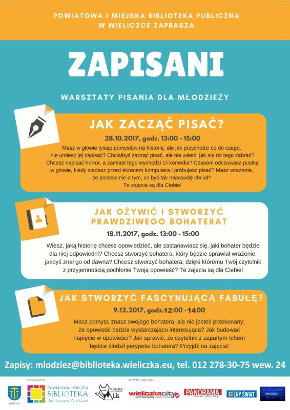 Zapisani – warsztaty pisania dla młodzieży