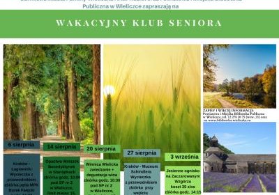 Wakacyjny Klub Seniora z biblioteką w Wieliczce!