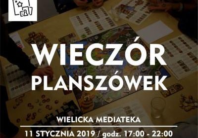 Wieczór planszówek w Wielickiej Mediatece