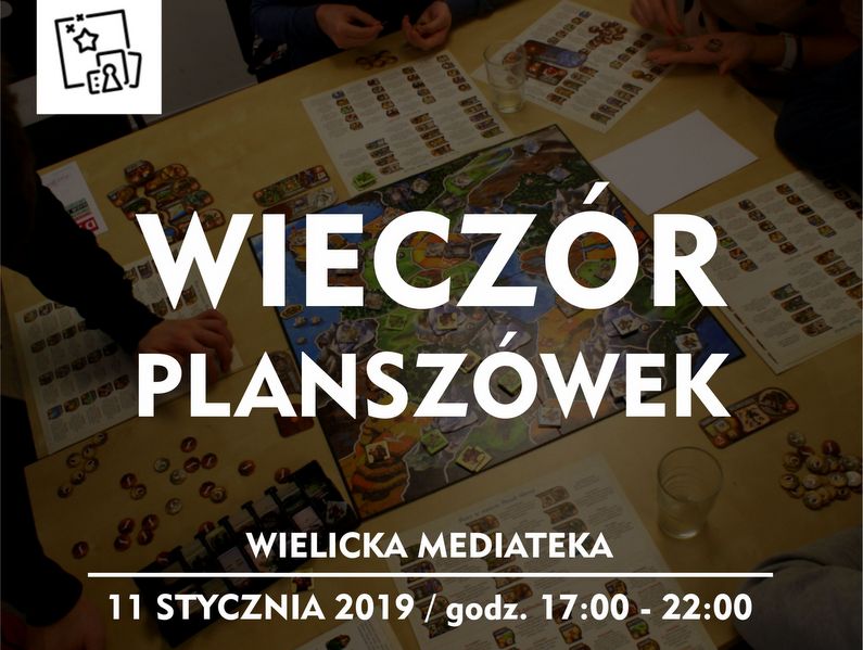 Wieczór planszówek w Wielickiej Mediatece