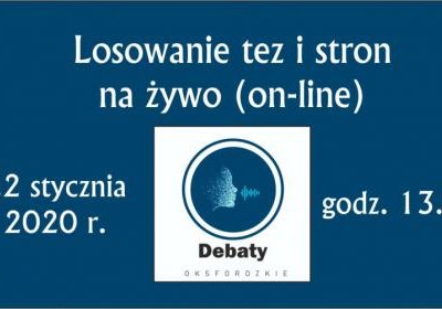 Wyniki losowania tez i stron w projekcie Międzyszkolna Liga Debat Oksfordzkich w Wieliczce: Słowa mają moc