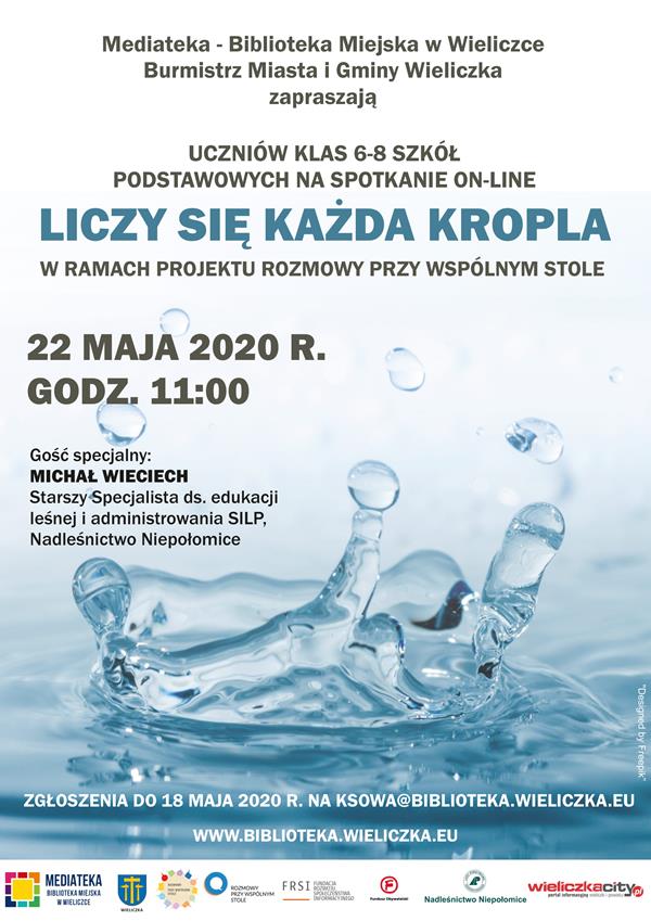 Liczy się każda kropla - spotkanie ON LINE edukacyjne dla uczniów szkół podstawowych