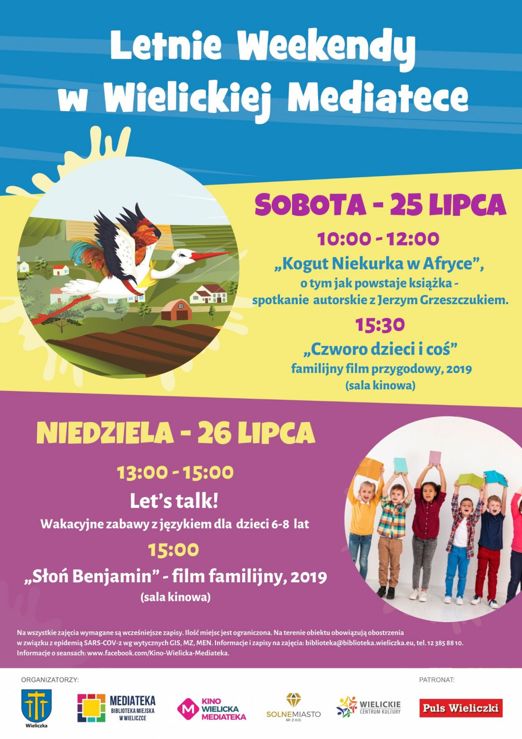 Zapraszamy na LETNIE WEEKENDY w Wielickiej Mediatece!