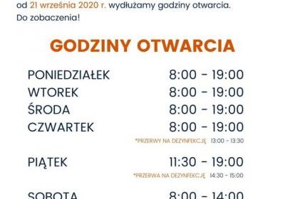 Nowe godziny otwarcia!