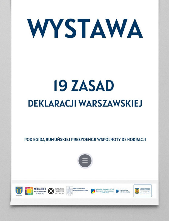 Otwarcie wystawy online  „19 zasad Deklaracji Warszawskiej”