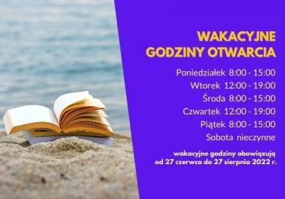 Wakacyjne godziny otwarcia biblioteki