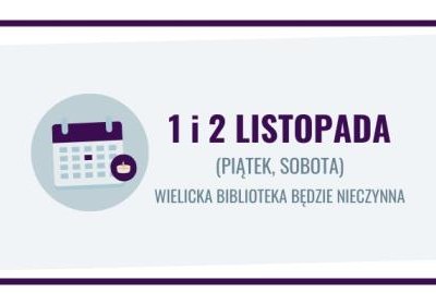 1 i 2 listopada biblioteka nieczynna